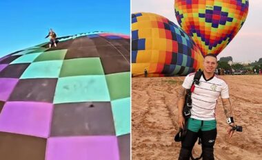Deshi të hidhet me parashutë, qëndroi mbi balonën me ajër të nxehtë – braziliani bie dhe përfundon në koshin e balonës