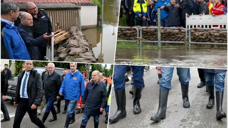 Dy të vdekur nga përmbytjet në Gjermani, kancelari viziton zonat e prekura