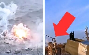 Ushtari ukrainas përdor Javelinin amerikan për ta hedhur në erë tankun rus