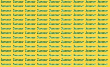 A mund ta gjeni fjalën e shkruar gabim në mesin e qindra “Summer”?