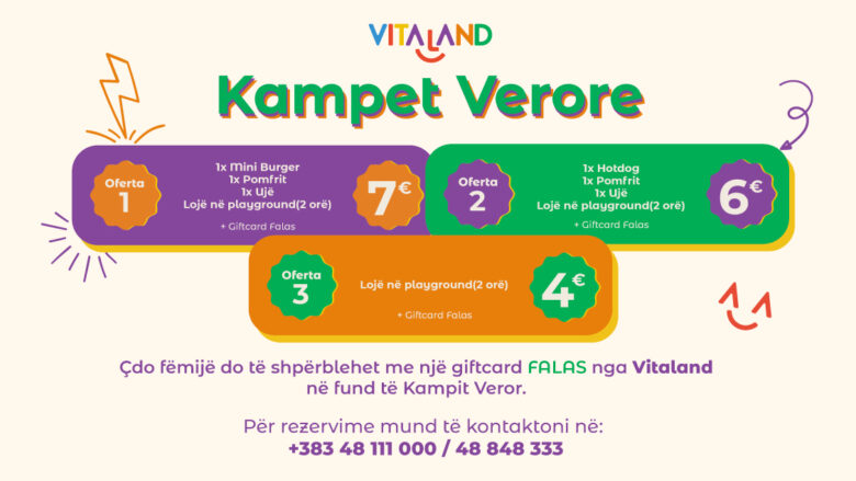 Vitaland me thirrje për kopshtet dhe shkollat fillore për kampe verore