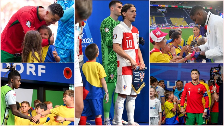 “Kujtime që do të zgjasin një jetë” – reagimet e fëmijëve që dalin në fushën me lojtarët e mëdhenj në Euro 2024