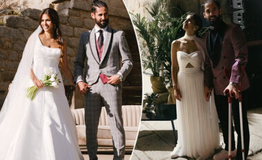Futbollisti spanjoll Isco Alarcon martohet me aktoren Sara Salamo - shkon me paterica në dasmë shkaku i lëndimit të këmbës