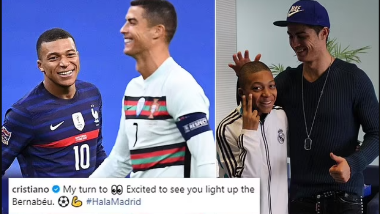 Komenti i Cristiano Ronaldos në postimin e Kylian Mbappes theu të gjitha rekordet në Instagram