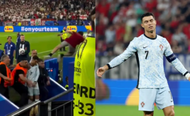 Tjetër skenë tronditëse në Euro 2024: Një tifoz u hodh drejt Cristiano Ronaldos nga tribuna dhe ra në tunel
