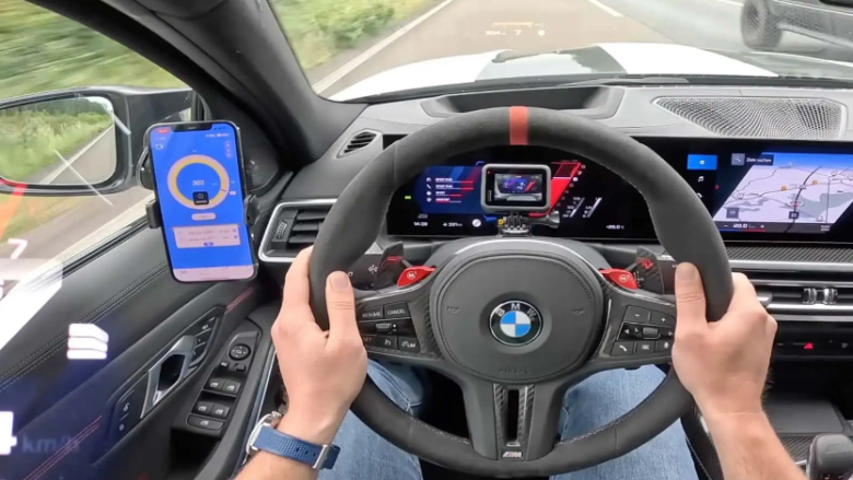 BMW M3 CS “përplas” kufirin e saj të shpejtësisë në autobanin gjerman