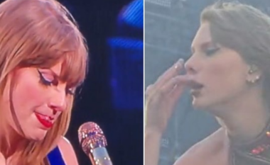 Fshin hundën gjatë koncertit - Taylor Swiftit i varen sekrecionet në dorë dhe i fshin në rroba