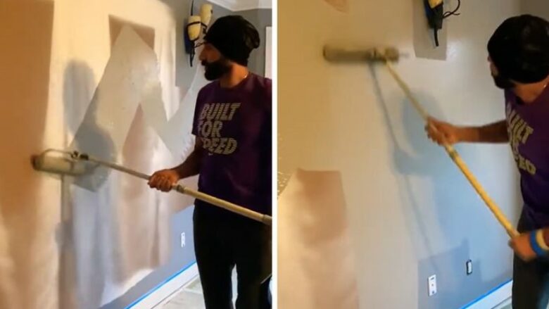 Kjo është mënyra se si mund ta ngjyrosni murin për 30 sekonda