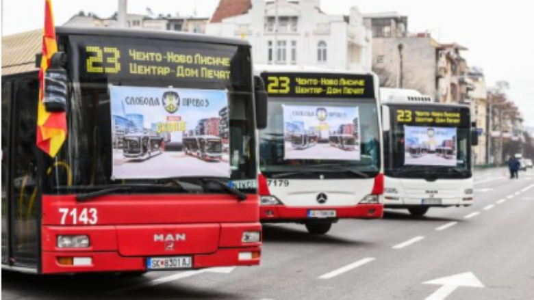 Protesta nga kompanitë private të transportit në Shkup që nga e hëna