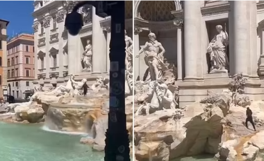 Turisti ukrainas ngjitet në kalin e shatërvanit të famshëm të Romës, i menjëhershëm ishte reagimi i policisë