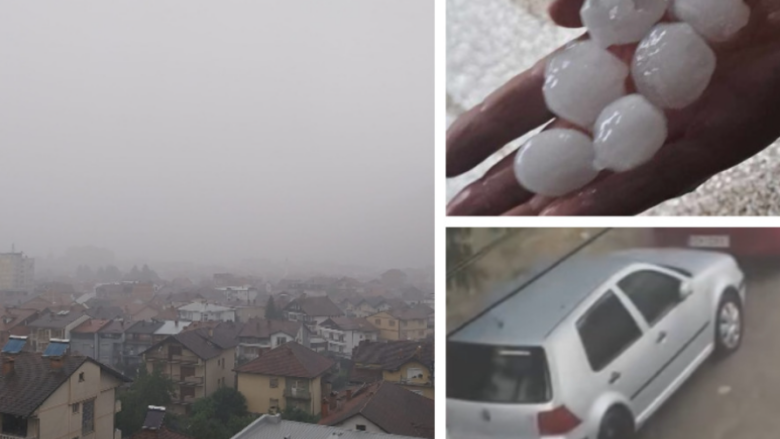 Një stuhi me reshje të dendura shiu dhe breshër ka përfshirë Tetovën