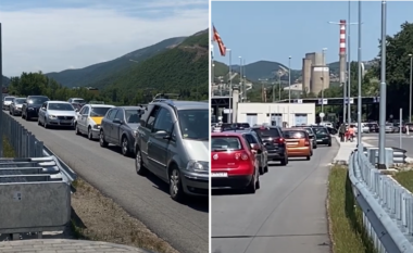 Kolona të gjata në Bllacë, qytetarët e RMV-së nisen drejt Kosovës