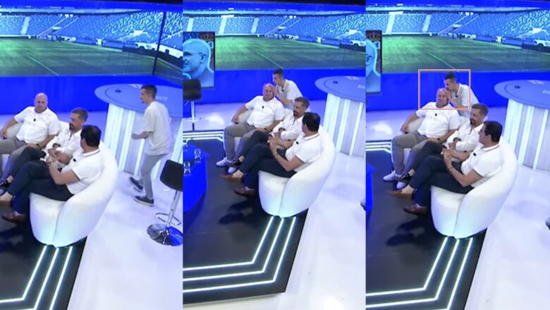 Gani Gërmia puthi analistin gjatë emisionit “Dueli Sportiv”, ja reagimi i tij