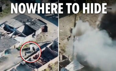 Kur artileria dhe dronët ukrainas mësyjnë makinerinë luftarake ruse, ushtarët e Putinit detyrohen të fshihen në rrënoja – por as ky veprim nuk u ndihmoi