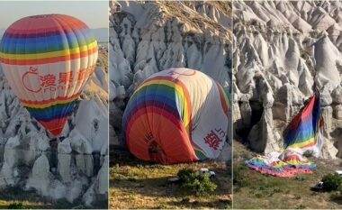 Një ‘balonë gjigante’ e mbushur me turistë ‘përplaset’ mbi formacionet shkëmbore në Turqi - dëshmitarja rrëfen ngjarjen
