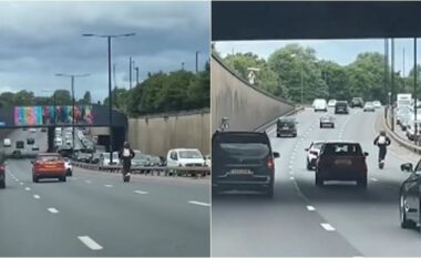 Reagime ndaj të riut i cili me skuter elektrik u pa duke parakaluar makinat me shpejtësi, në një rrugë të Anglisë