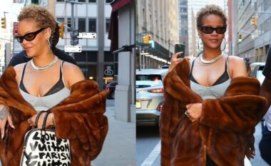 Rihanna shfaqet me një tjetër stil të ri të flokëve, gjatë një daljeje në New York