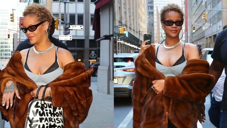 Rihanna shfaqet me një tjetër stil të ri të flokëve, gjatë një daljeje në New York