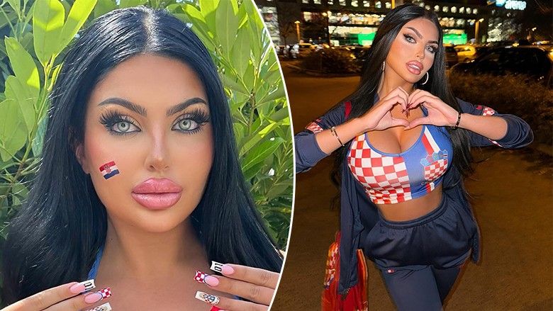 Another attractive fan for Croatia, the beauty from Bosnia has won over