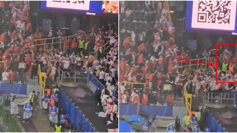 Përleshje masive mes tifozëve në stadium para ndeshjes Turqi-Gjeorgji