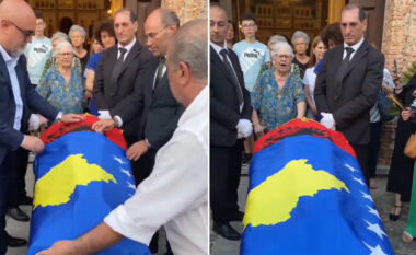Me flamurin kombëtar dhe atë të Kosovës mbi arkivol, në Kalabari i jepet lamtumira e fundit At Antonio Belushit