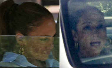 Jennifer Lopez shihet sërish e mërzitur në veturë, mes problemeve të shumta që e kanë goditur jetën e saj private dhe karrierën
