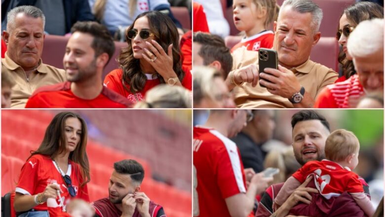 Lojtarët e Zvicrës festuan fitoren me familjarët e tyre - të afërmit e Granit Xhakës në tribuna, spikat gruaja shqiptare e Renato Steffen