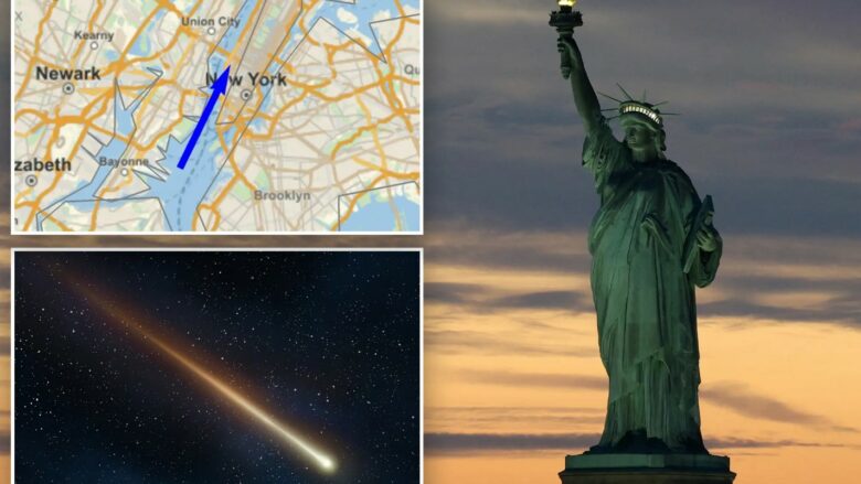 Meteori fluturoi në mes të ditës mbi Statujën e Lirisë, lëvizi me shpejtësi prej 34 mijë milje në orë – shpërtheu në qiell