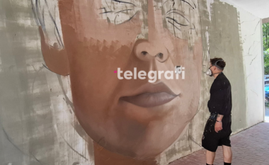 Artisti nga Brazili me grafite dy dimensionale në qendër të Pejës