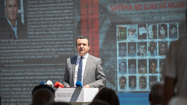 Masakra nga forcat serbe në Poklek të Drenasit ndaj 53 civilëve, Kurti: Edhe sot muret janë të mbuluara me gjakun e të vrarëve
