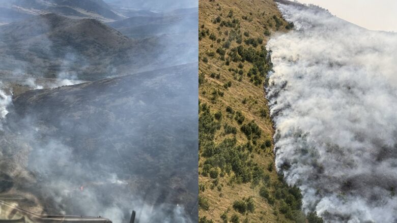 KFOR-i ndihmon në shuarjen e zjarreve në Kosovë e Shqipëri