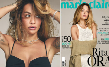 Rita Ora shkëlqen me bukurinë e saj në edicionin spanjoll të revistës “Marie Claire”
