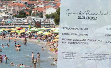 Në një plazh kroat, turistët detyrohen të paguajnë taksë edhe për peshqirët  e tyre