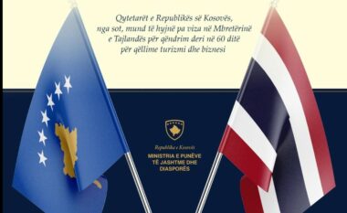 Tajlanda, zyrtarisht heq vizat për qytetarët e Kosovës