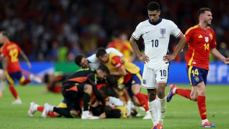 Reagon Bellingham pas humbjes në finale të Euro 2024 ndaj Spanjës