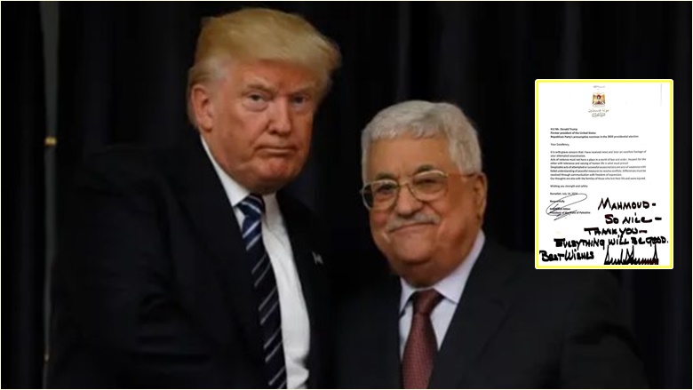 Trump ndan letrën nga presidenti palestinez Abbas përpara takimit me Netanyahu