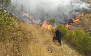 Zjarr në Gjirokastër gjatë gjithë natës – zjarrfikësit në luftë për shuarjen e flakëve