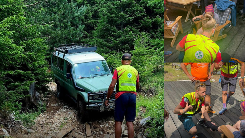 Shpëtohet turistja gjermane pas një aksidenti në majën e Hajlës