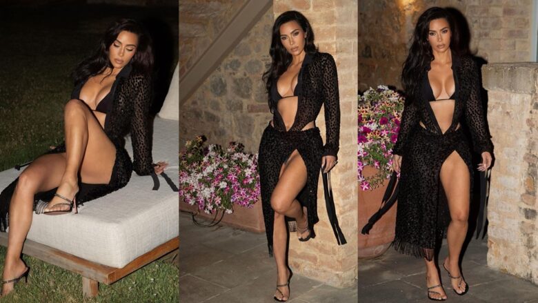 Kim Kardashian vjen me poza provokuese në të zeza