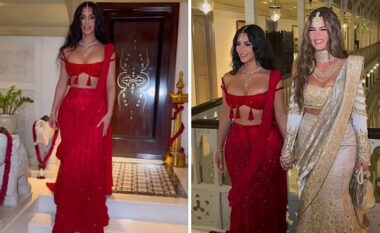 Kim Kardashian dhe motra e saj marrin pjesë në dasmën e miliarderit më të madh në Azi, vishen si indiane në ceremoni
