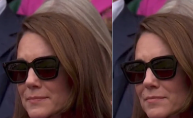 Kate Middleton u xhirua duke qarë në një moment gjatë finales së Wimbledon