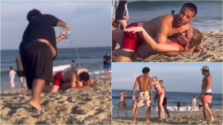 Gati shpërtheu një përleshje masive: Një adoleshent vendosi “të marrë masa” kundër çiftit që po putheshin në një plazh të SHBA-së