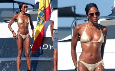 Naomi Campbell tregon figurën e saj mbresëlënëse në bikini, gjatë arratisjes luksoze në Ibiza