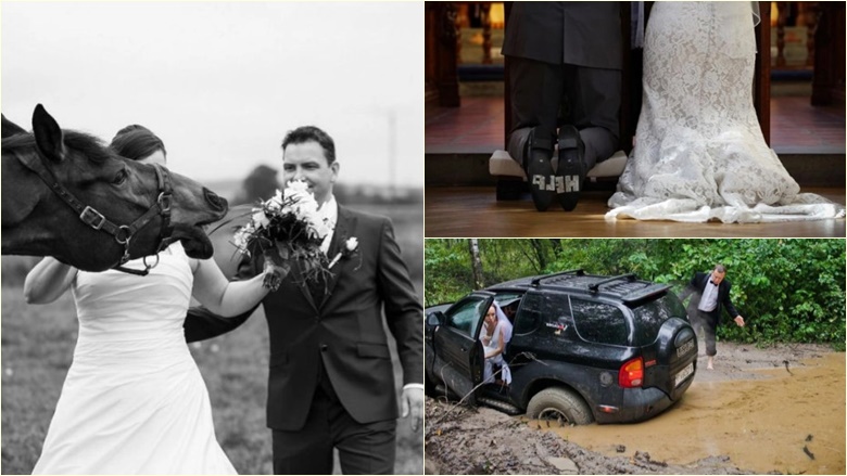 Disa foto të çuditshme dasme që ndoshta do t’ju bëjnë të qeshni me zë të lartë