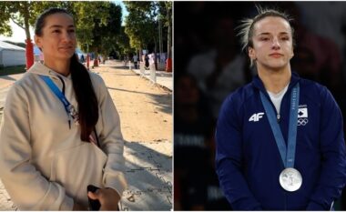 Majlinda Kelmendi flet për medaljen e argjendtë të Distria Krasniqit: Më shkuan lotët kur humbi në finale