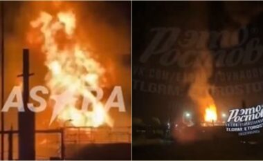 Pamje që tregojnë se si zjarri përfshiu rafinerinë ruse në Krasnodar – zbulohen detaje të sulmit me dronë nga ukrainasit