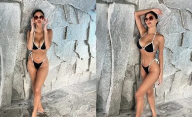 Nicole Scherzinger tregon linjat e saj shumë të tonifikuara me bikini të vogla të zeza, teksa feston ditëlindjen e saj të 46-të