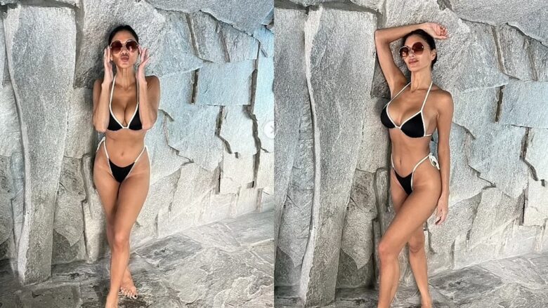 Nicole Scherzinger tregon linjat e saj shumë të tonifikuara me bikini të vogla të zeza, teksa feston ditëlindjen e saj të 46-të