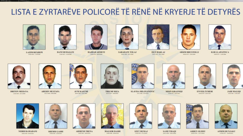 Sindikata publikon fotografitë dhe emrat e policëve të rënë në krye të detyrës