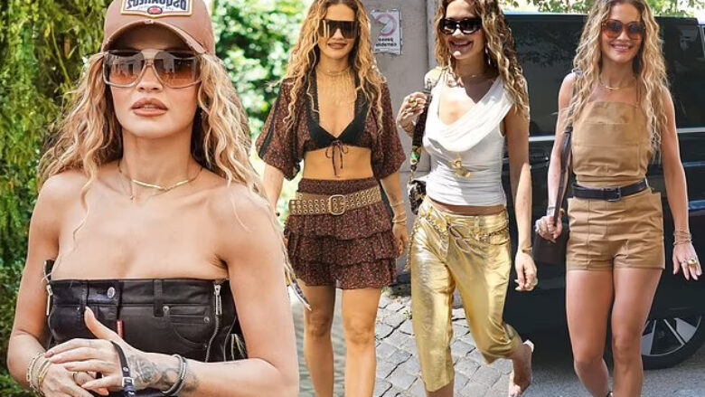 Rita Ora ndërron katër veshje brenda ditës dhe duket tejet tërheqëse në Romë